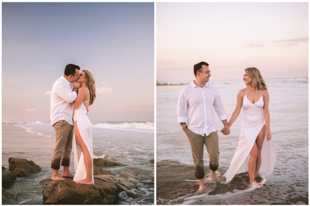 washington oaks gardens engagement photo