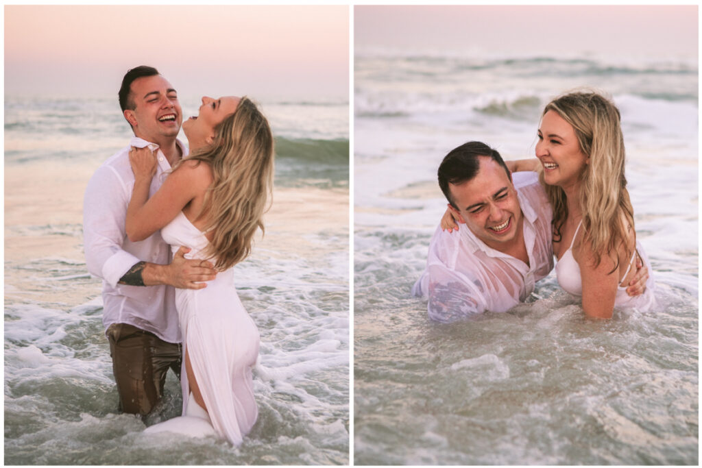 washington oaks gardens engagement images