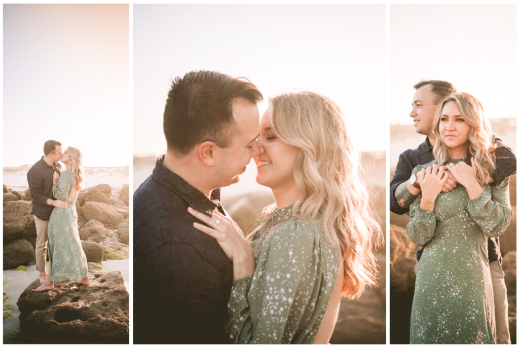 washington oaks gardens engagement photo